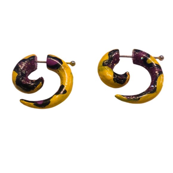 Hand Painted Acrylic Fake Spiral Tapers - Picture 1 of 2